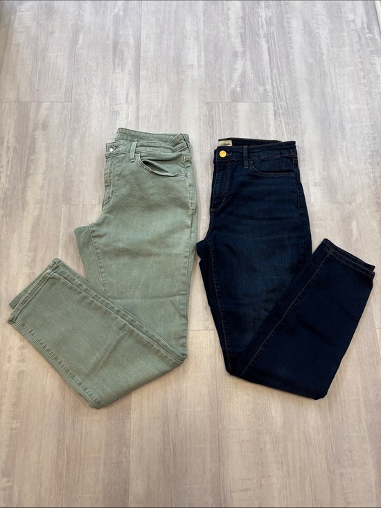 Universal Denim - Universal Women's Skinny Jeans — Olive Green & Dark Blue (Bundle)